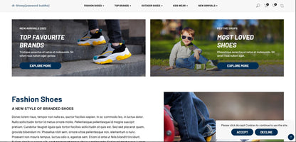 Shoesy - Landing page