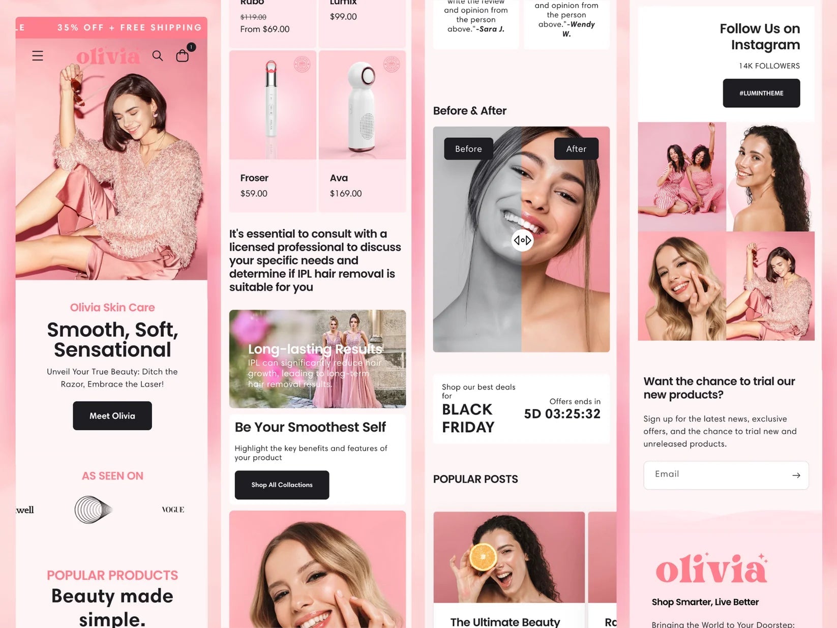 Product pages